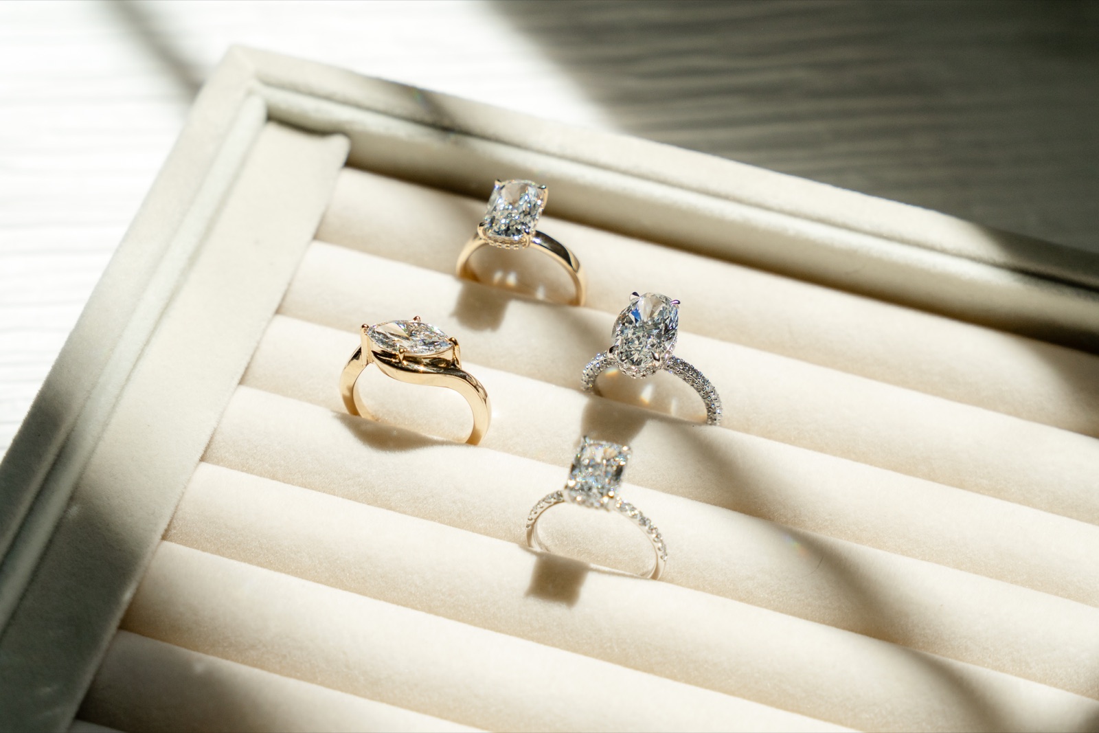 Diamond ring detail for a custom consult