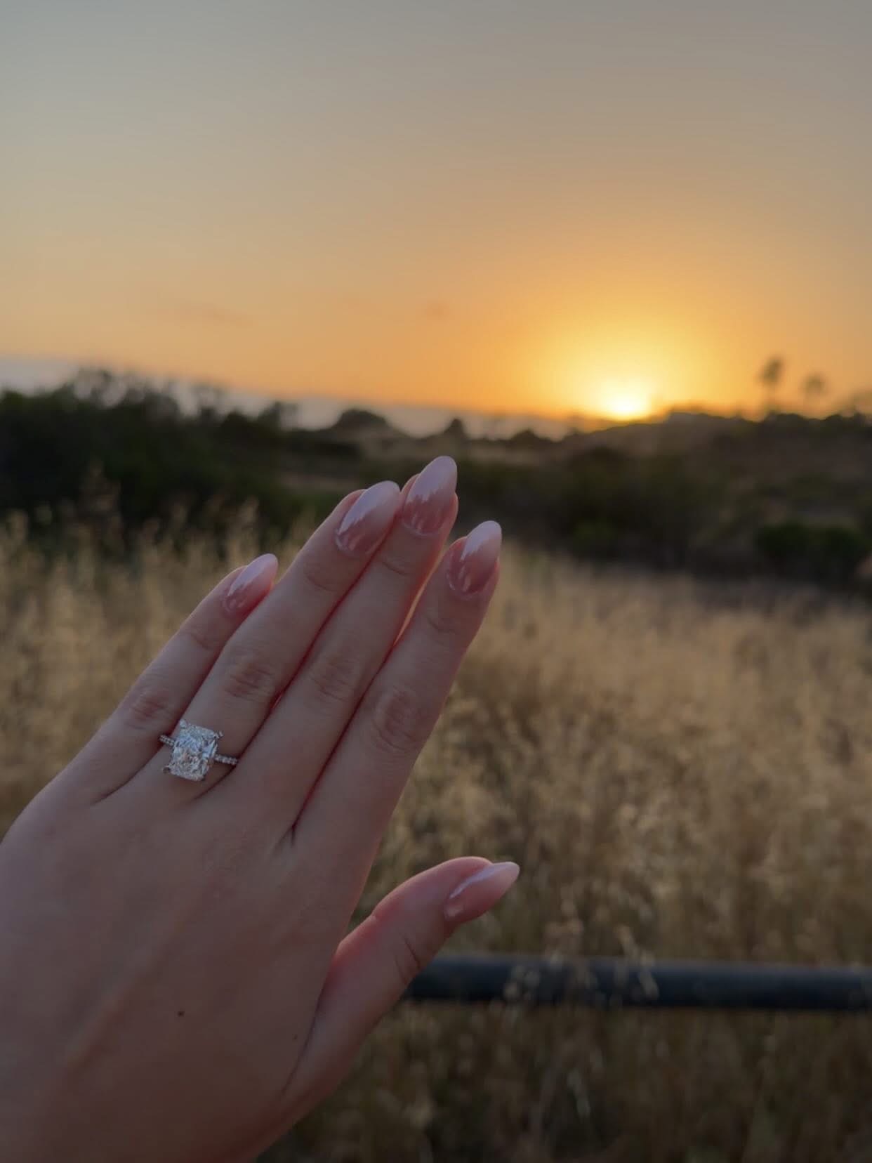 Katherine and Christian custom engagement ring