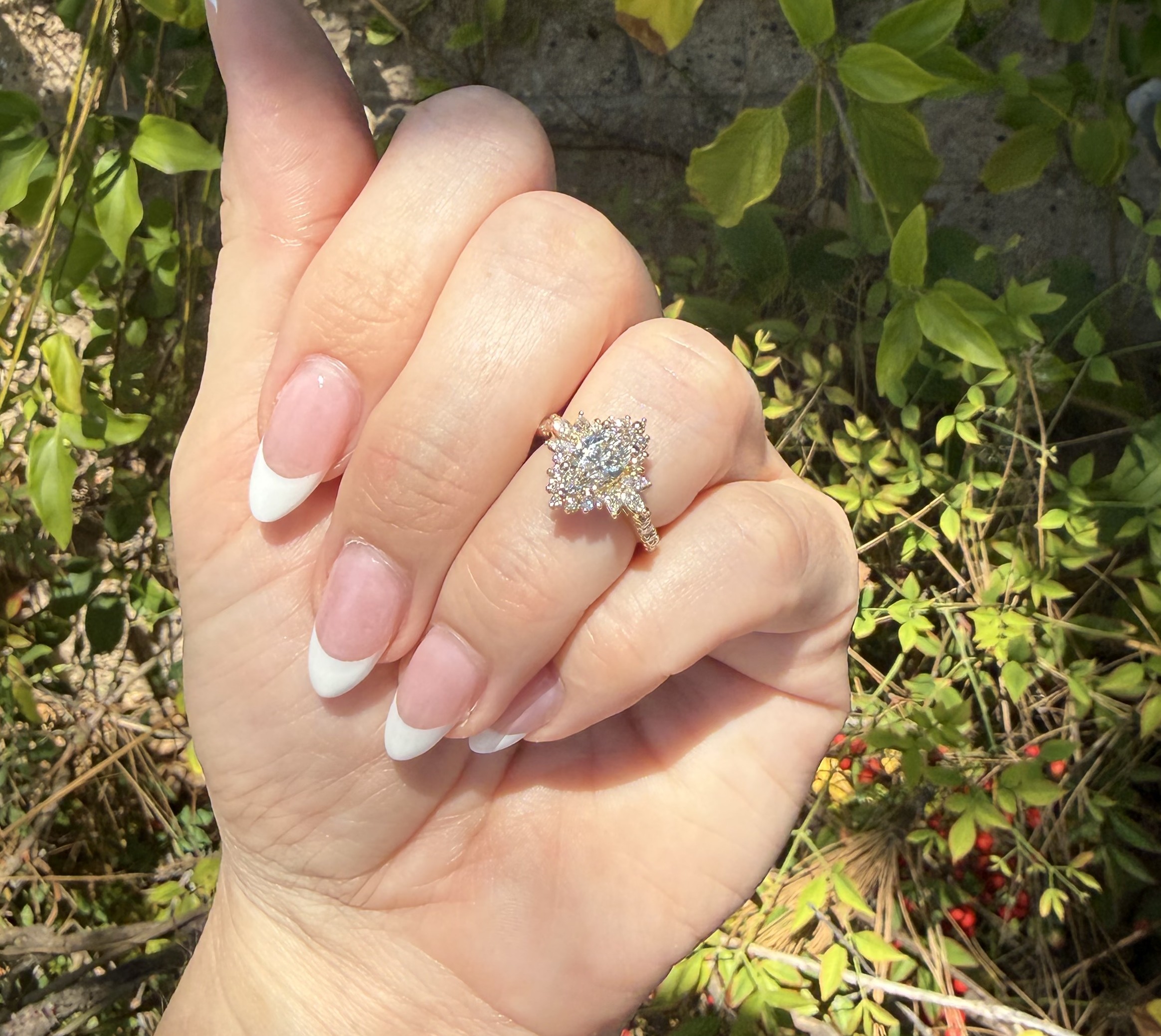 One-of-a-kind custom engagement ring