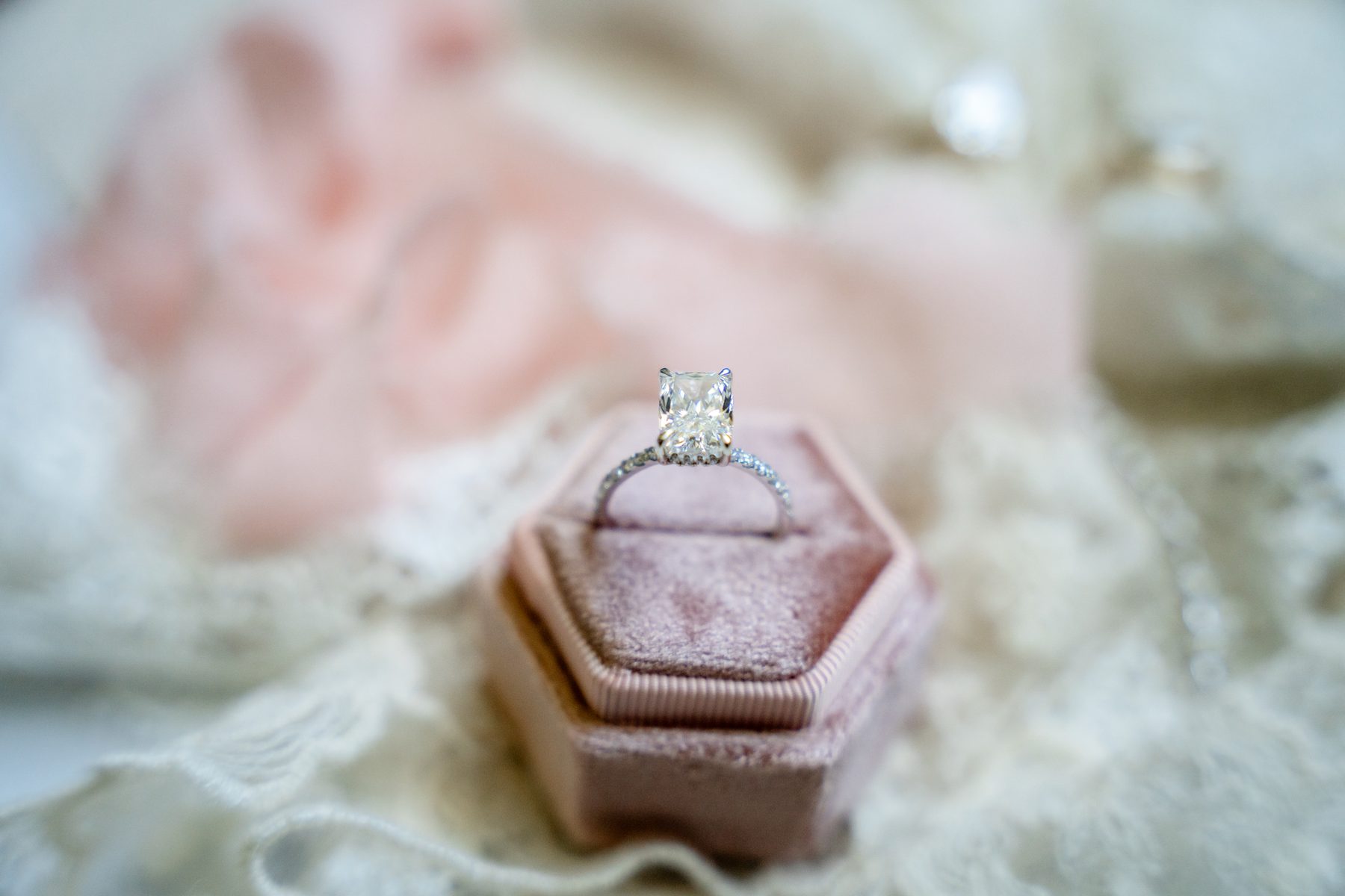 Diamond ring on hand